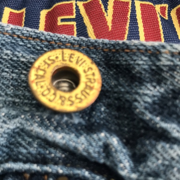 Vintage | Levi’s 514 Studded Slim Straight Jeans Short Blue Size W30 L30 - Picture 8 of 16